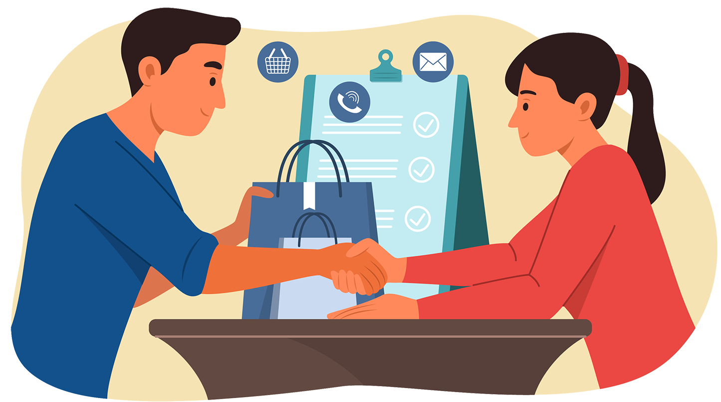 Customer management screen